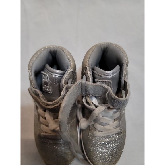 Fila Vulc 13 Silver Glitter Blast Hi-Top Sneakers Size 11 - Picture 3 of 9